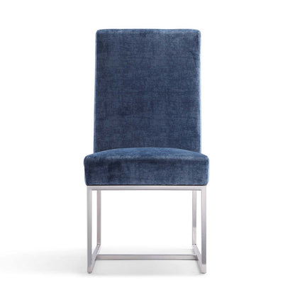 Manhattan Comfort Element Dining Chair - Blue Velvet|Chaise de salle à manger Element de Manhattan Comfort - velours bleu