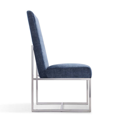 Manhattan Comfort Element Dining Chair - Blue Velvet|Chaise de salle à manger Element de Manhattan Comfort - velours bleu