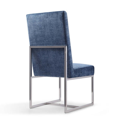 Manhattan Comfort Element Dining Chair - Blue Velvet|Chaise de salle à manger Element de Manhattan Comfort - velours bleu