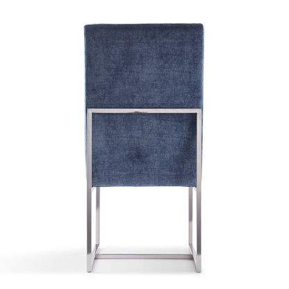 Manhattan Comfort Element Dining Chair - Blue Velvet|Chaise de salle à manger Element de Manhattan Comfort - velours bleu