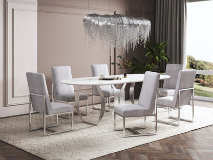 Manhattan Comfort Element Velvet Dining Chair - Champagne|Chaise de salle à manger Element de Manhattan Comfort en velours - champagne