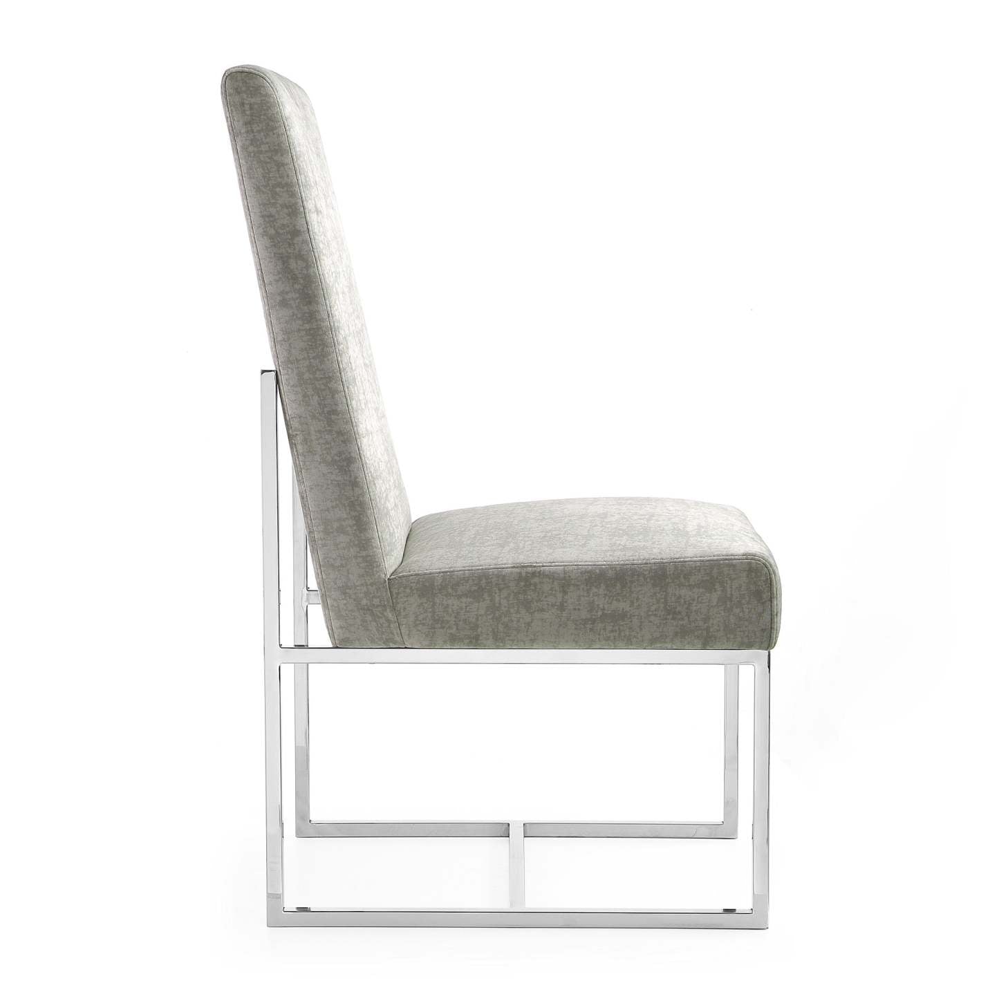 Manhattan Comfort Element Velvet Dining Chair - Acier|Chaise de salle à manger Element de Manhattan Comfort en velours - acier