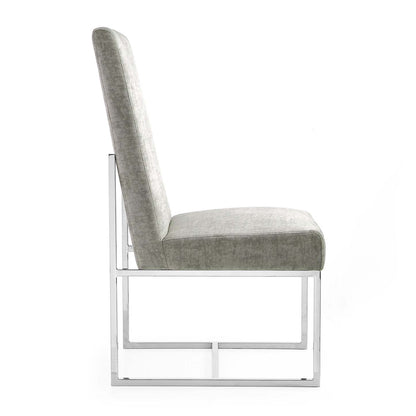 Manhattan Comfort Element Velvet Dining Chair - Acier|Chaise de salle à manger Element de Manhattan Comfort en velours - acier