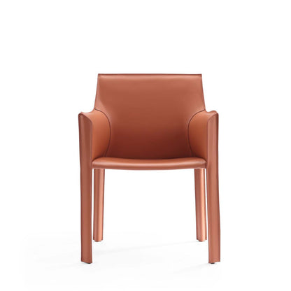 Manhattan Comfort Vogue Faux Leather Dining Chair - Clay|Chaise de salle à manger Vogue de Manhattan Comfort en similicuir - argile
