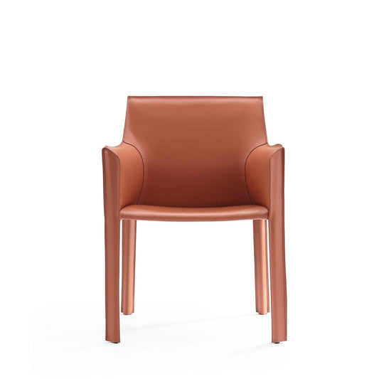 Manhattan Comfort Vogue Faux Leather Dining Chair - Clay|Chaise de salle à manger Vogue de Manhattan Comfort en similicuir - argile