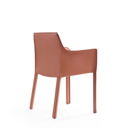Manhattan Comfort Vogue Faux Leather Dining Chair - Clay|Chaise de salle à manger Vogue de Manhattan Comfort en similicuir - argile