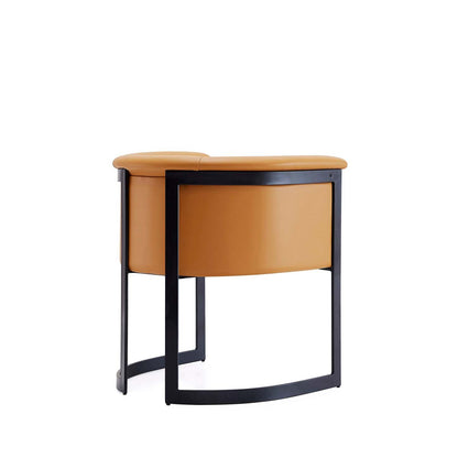 Manhattan Comfort Corso Leatherette Dining Chair with Metal Frame - Tan|Chaise de salle à manger Corso de Manhattan Comfort en similicuir avec armature en métal - tan