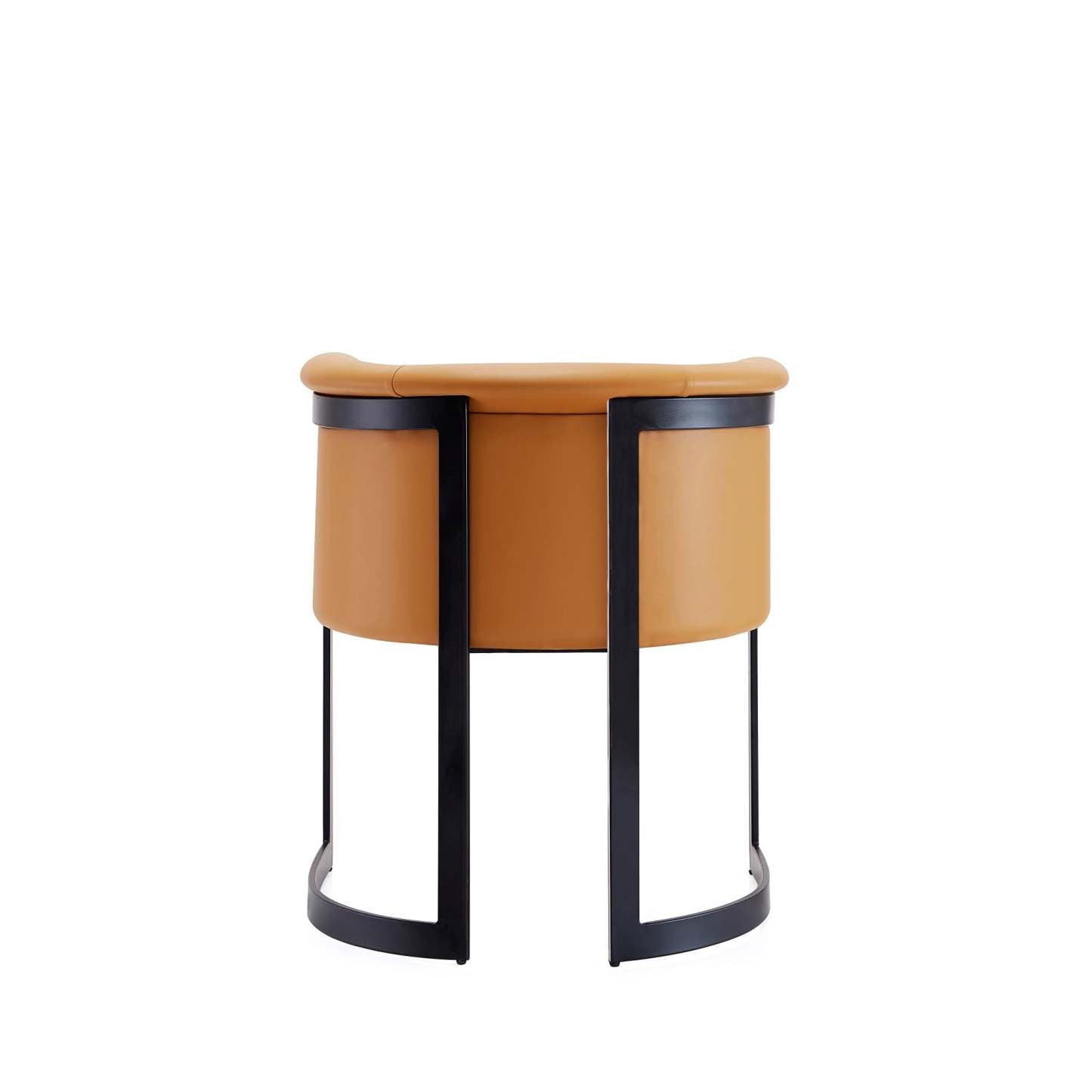 Manhattan Comfort Corso Leatherette Dining Chair with Metal Frame - Tan|Chaise de salle à manger Corso de Manhattan Comfort en similicuir avec armature en métal - tan