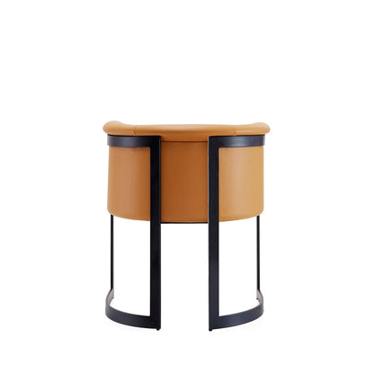 Manhattan Comfort Corso Leatherette Dining Chair with Metal Frame - Tan|Chaise de salle à manger Corso de Manhattan Comfort en similicuir avec armature en métal - tan