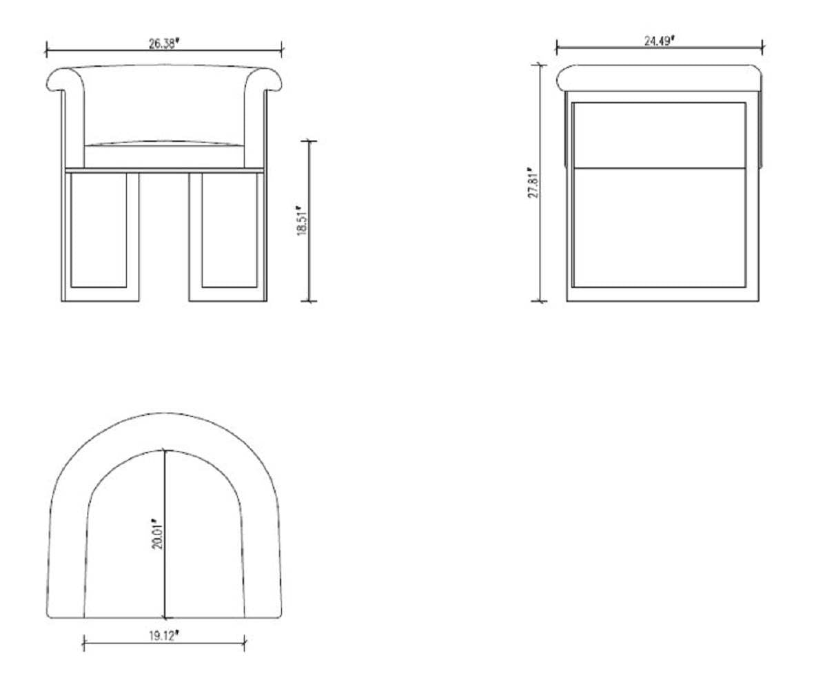 Manhattan Comfort Corso Leatherette Dining Chair with Metal Frame - Grey|Chaise de salle à manger Corso de Manhattan Comfort en similicuir avec armature en métal - grise
