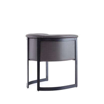 Manhattan Comfort Corso Leatherette Dining Chair with Metal Frame - Grey|Chaise de salle à manger Corso de Manhattan Comfort en similicuir avec armature en métal - grise