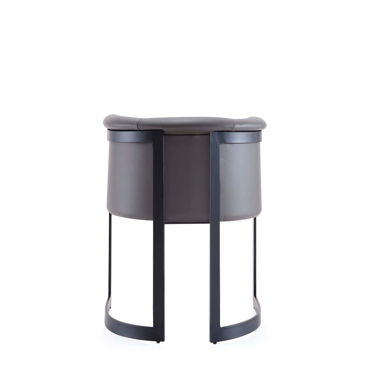 Manhattan Comfort Corso Leatherette Dining Chair with Metal Frame - Grey|Chaise de salle à manger Corso de Manhattan Comfort en similicuir avec armature en métal - grise