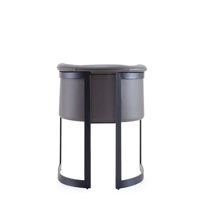 Manhattan Comfort Corso Leatherette Dining Chair with Metal Frame - Grey|Chaise de salle à manger Corso de Manhattan Comfort en similicuir avec armature en métal - grise