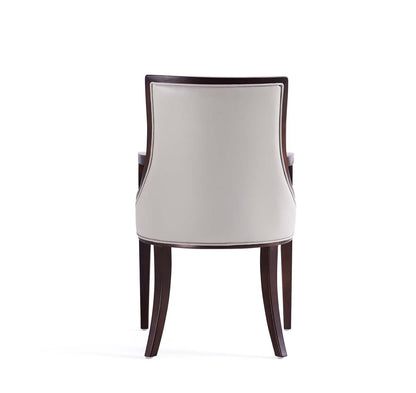 Manhattan Comfort Grand Faux Leather Dining Chair - Light Grey|Chaise de salle à manger Grand de Manhattan Comfort en similicuir - gris clair