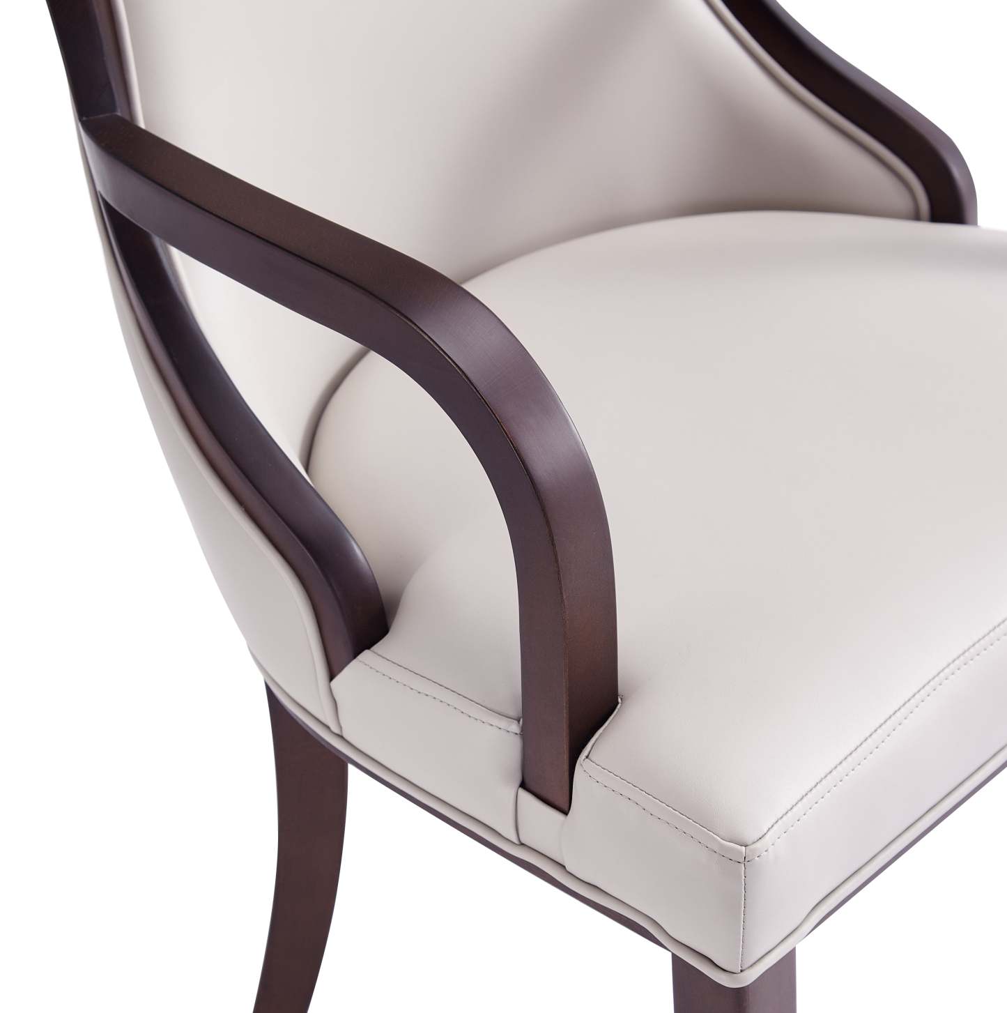 Manhattan Comfort Grand Faux Leather Dining Chair - Light Grey|Chaise de salle à manger Grand de Manhattan Comfort en similicuir - gris clair