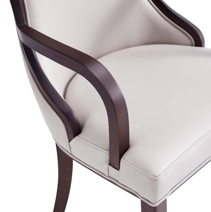 Manhattan Comfort Grand Faux Leather Dining Chair - Light Grey|Chaise de salle à manger Grand de Manhattan Comfort en similicuir - gris clair
