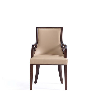 Manhattan Comfort Grand Faux Leather Dining Chair - Tan|Chaise de salle à manger Grand de Manhattan Comfort en similicuir - tan