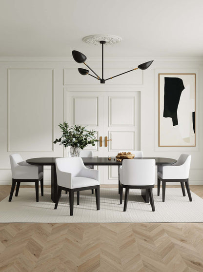 Manhattan Comfort Gansevoort Modern Faux Leather Dining Chair - Cream|Chaise de salle à manger moderne Gansevoort de Manhattan Comfort en similicuir - crème