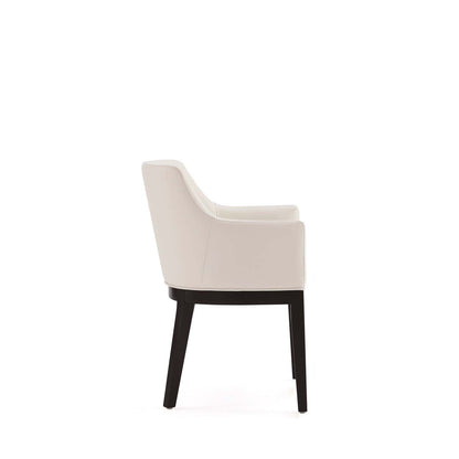 Manhattan Comfort Gansevoort Modern Faux Leather Dining Chair - Cream|Chaise de salle à manger moderne Gansevoort de Manhattan Comfort en similicuir - crème