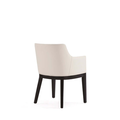 Manhattan Comfort Gansevoort Modern Faux Leather Dining Chair - Cream|Chaise de salle à manger moderne Gansevoort de Manhattan Comfort en similicuir - crème