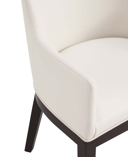 Manhattan Comfort Gansevoort Modern Faux Leather Dining Chair - Cream|Chaise de salle à manger moderne Gansevoort de Manhattan Comfort en similicuir - crème