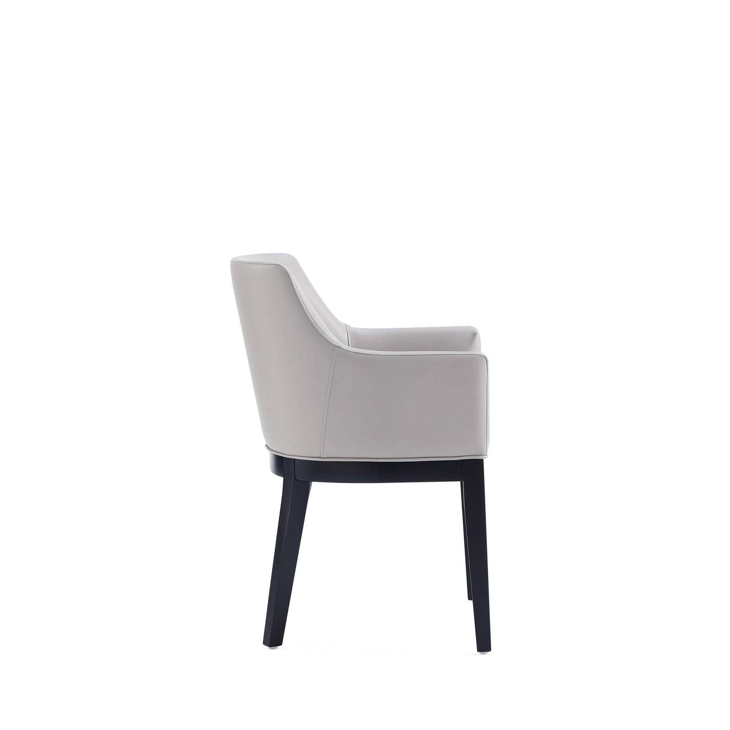 Manhattan Comfort Gansevoort Modern Faux Leather Dining Chair - Light Grey|Chaise de salle à manger moderne Gansevoort de Manhattan Comfort en similicuir - gris clair