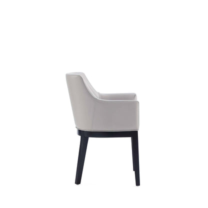 Manhattan Comfort Gansevoort Modern Faux Leather Dining Chair - Light Grey|Chaise de salle à manger moderne Gansevoort de Manhattan Comfort en similicuir - gris clair