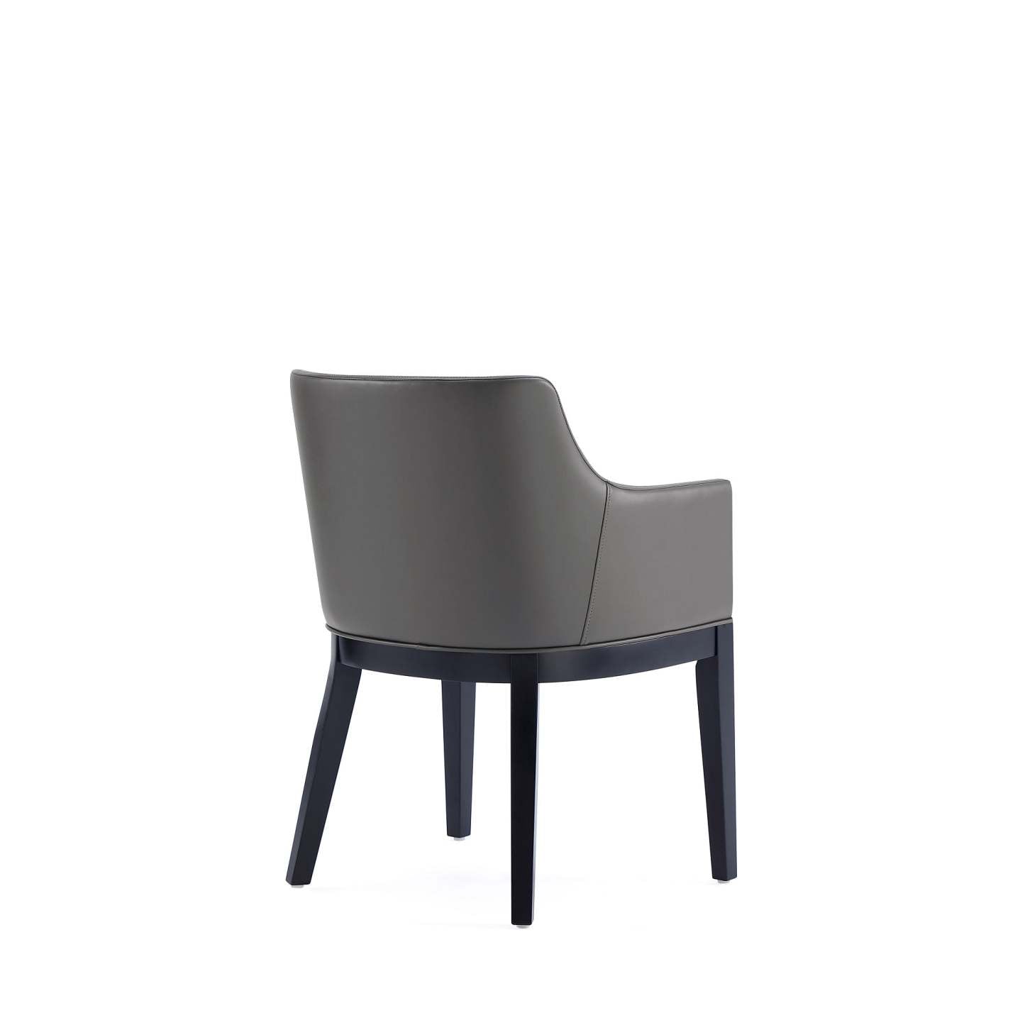 Manhattan Comfort Gansevoort Modern Faux Leather Dining Chair - Pebble Grey|Chaise de salle à manger moderne Gansevoort de Manhattan Comfort en similicuir - gris galet
