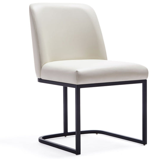 Manhattan Comfort Serena Faux Leather Dining Chair - Crème|Chaise de salle à manger Serena de Manhattan Comfort en similicuir - crème