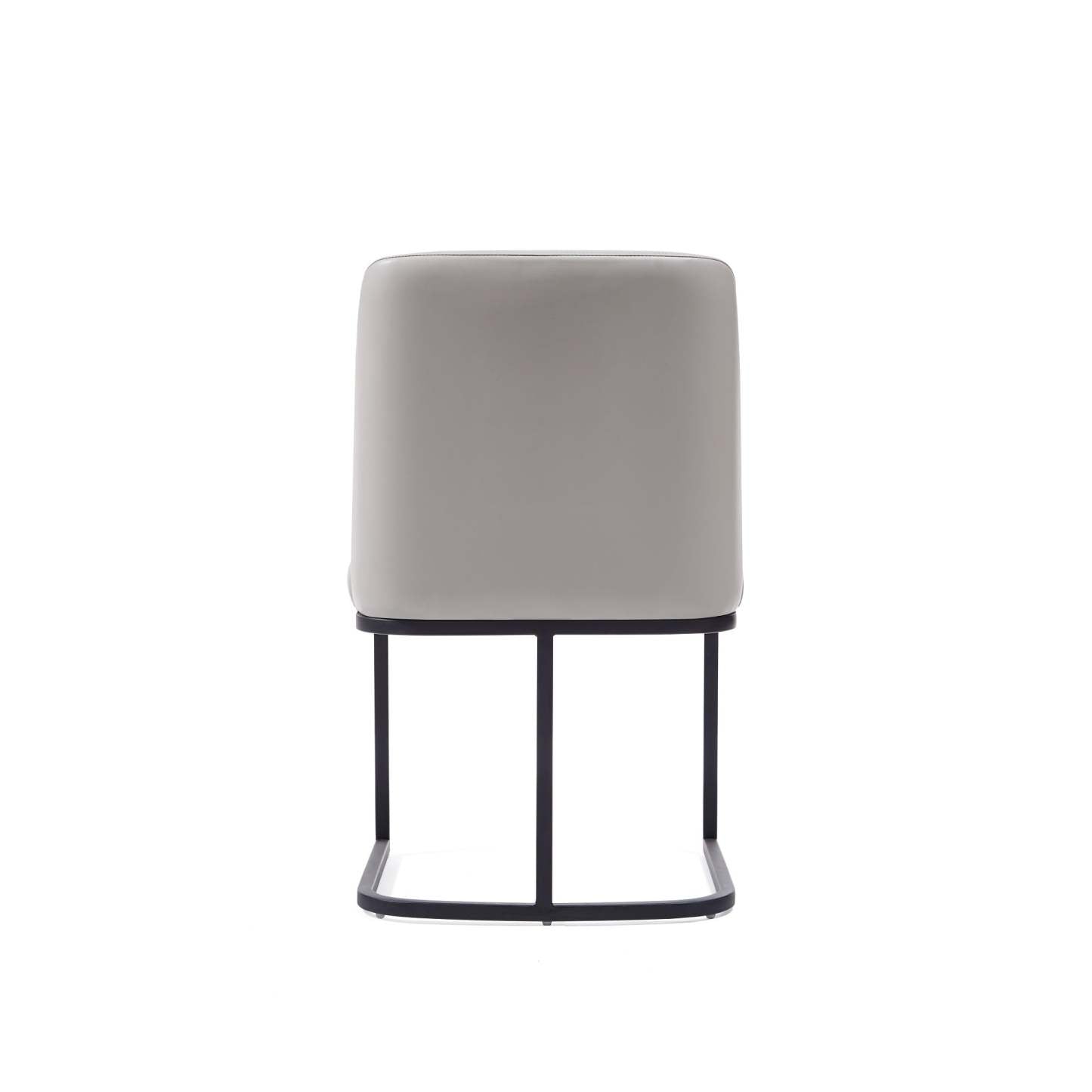 Manhattan Comfort Serena Faux Leather Dining Chair - Light Grey|Chaise de salle à manger Serena de Manhattan Comfort en similicuir - gris clair