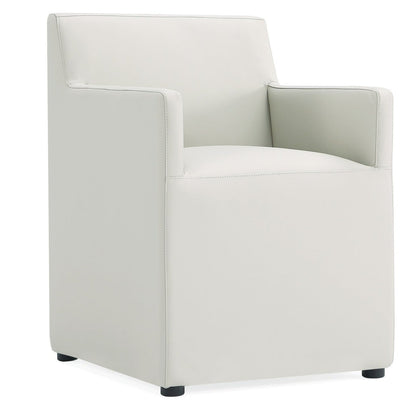 Manhattan Comfort Anna Modern Square Faux Leather Armless Dining Chair - Light Stone Grey|Chaise de salle à manger carrée et moderne sans accoudoirs Anna de Manhattan Comfort en similicuir - pierre gris clair