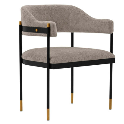 Manhattan Comfort Modern Lia Chenille Dining Chair - Stone|Chaise de salle à manger moderne Lia de Manhattan Comfort en chenille - pierre