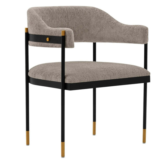 Manhattan Comfort Modern Lia Chenille Dining Chair - Stone|Chaise de salle à manger moderne Lia de Manhattan Comfort en chenille - pierre