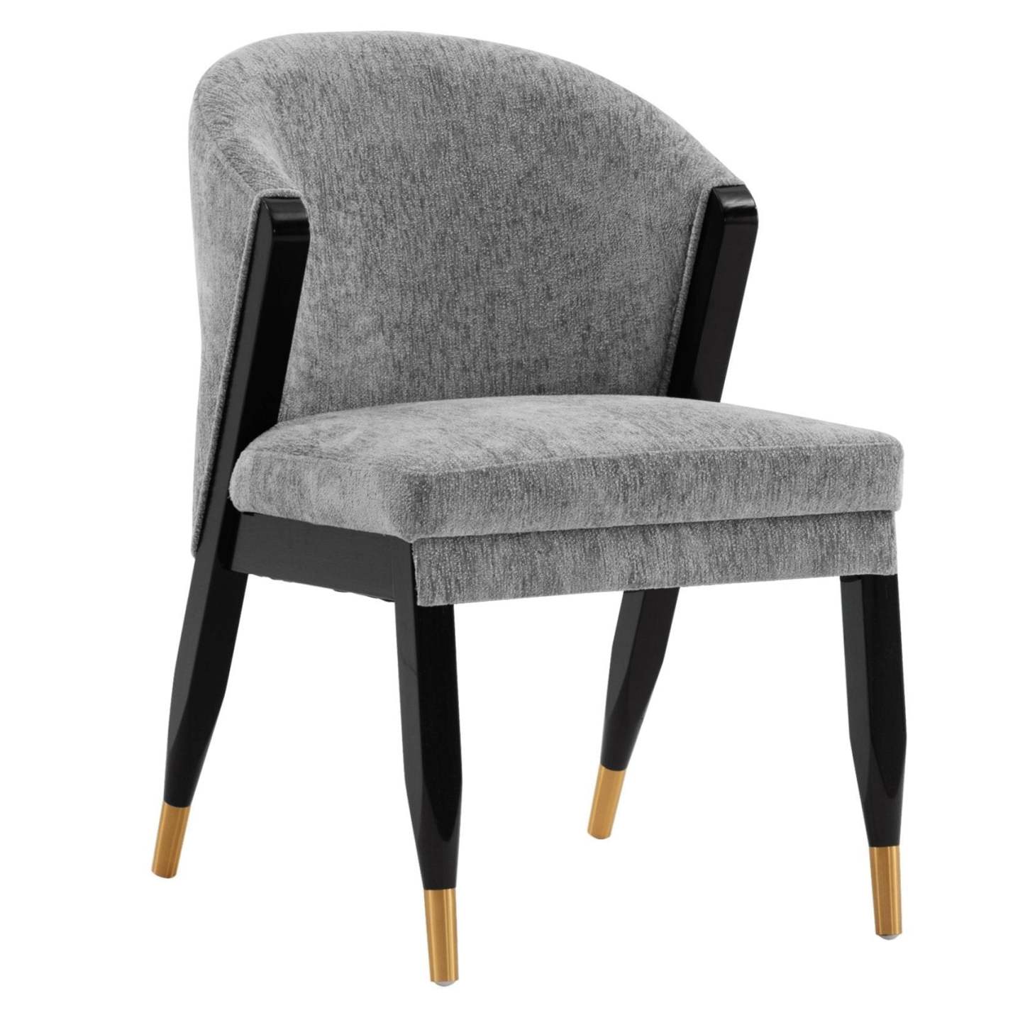Manhattan Comfort Modern Ola Chenille Dining Chair - Gris|Chaise de salle à manger moderne Ola de Manhattan Comfort en chenille - grise
