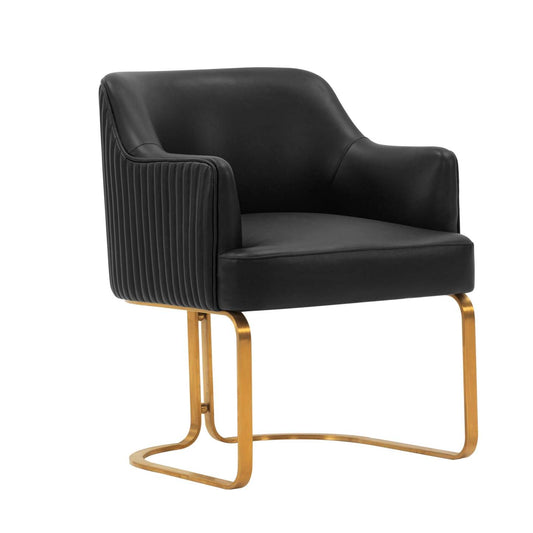 Manhattan Comfort Modern Edra Leatherette Dining - Black|Chaise de salle à manger moderne Eda de Manhattan Comfort en similicuir - noire