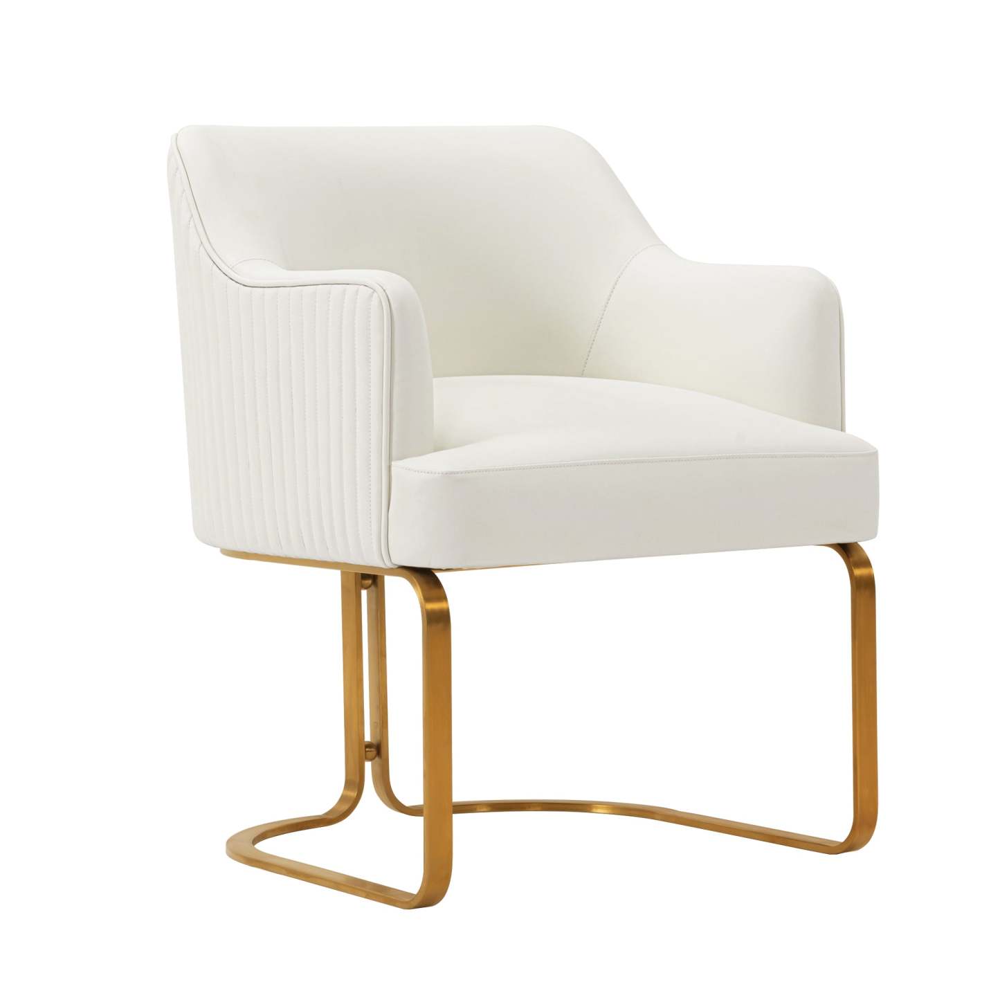 Manhattan Comfort Modern Edra Leatherette Dining Chair - Cream|Chaise de salle à manger moderne Eda de Manhattan Comfort en similicuir - crème
