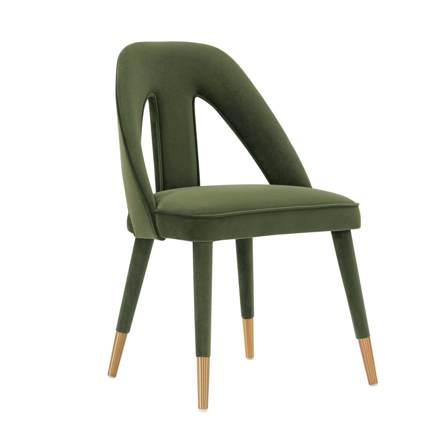 Manhattan Comfort Modern Neda Velvet Dining Chair - Olive Green|Chaise de salle à manger moderne Neda de Manhattan Comfort en velours - vert olive