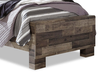 Lit à panneaux Derekson pour enfants, gris - taille simple | Lit à panneau Derekson pour enfants, gris - format lit simple