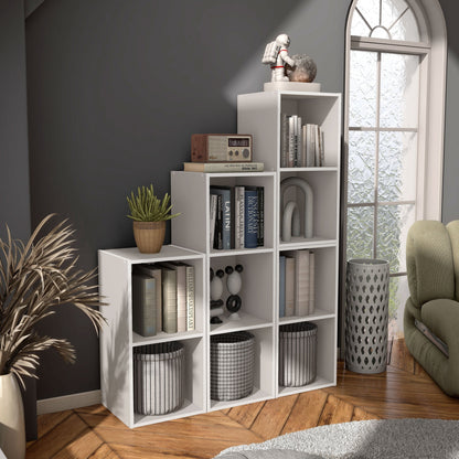 DH BASIC Système de rangement moderne en bois personnalisable et empilable - Étagères cubiques, armoire à tiroirs, bibliothèque avec portes par Denhour