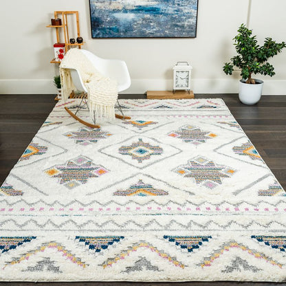 Tapis à poils longs Lola Boho - 6'7 x 9'6|Carpette à poil long Lola bohème - 6 pi 7 po x 9 pi 6 po