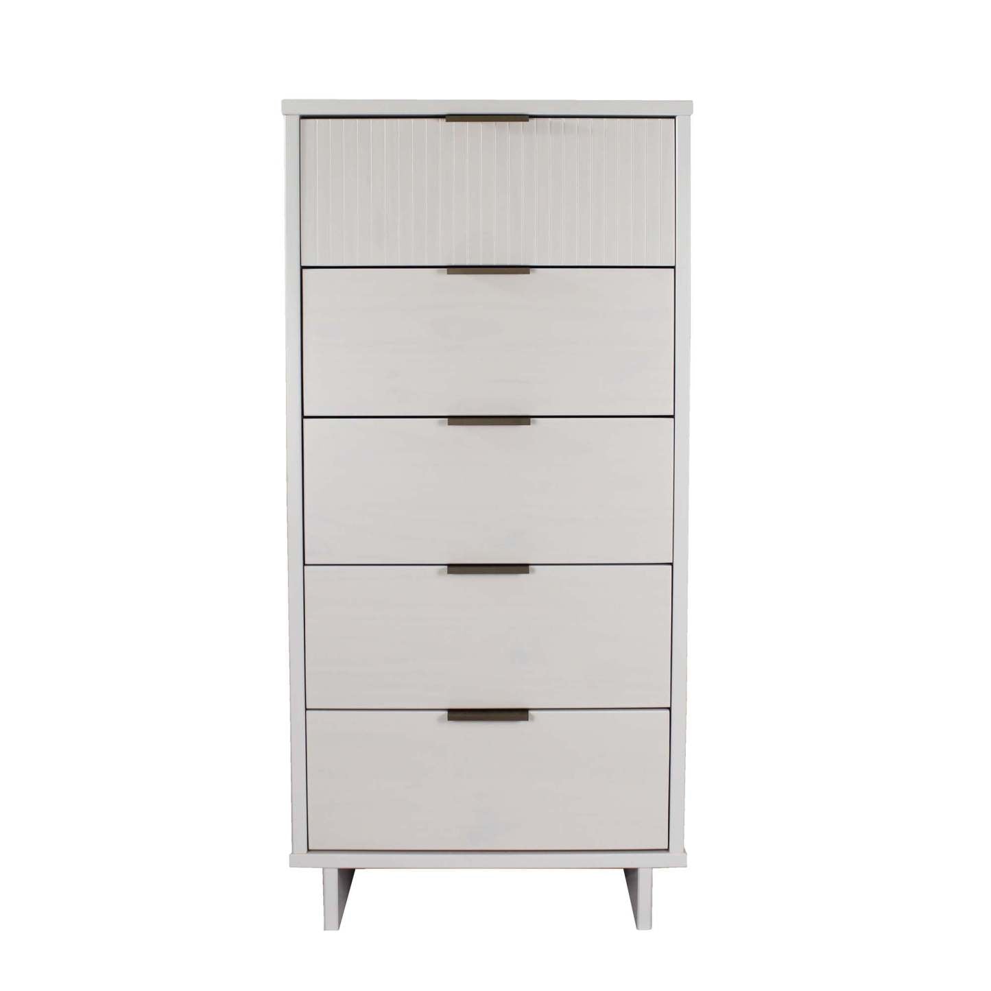 Manhattan Comfort Granville Tall 23.62 Modern Narrow Dresser with 5 Drawers - Blanc|Grande commode mince moderne Granville de Manhattan Comfort de 23,62 po avec 5 tiroirs - blanche
