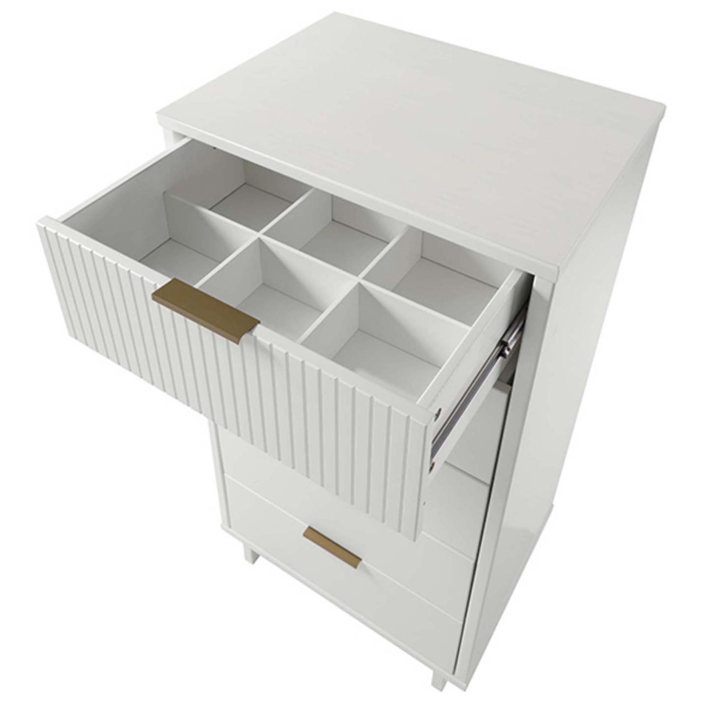 Manhattan Comfort Granville Tall 23.62 Modern Narrow Dresser with 5 Drawers - Blanc|Grande commode mince moderne Granville de Manhattan Comfort de 23,62 po avec 5 tiroirs - blanche