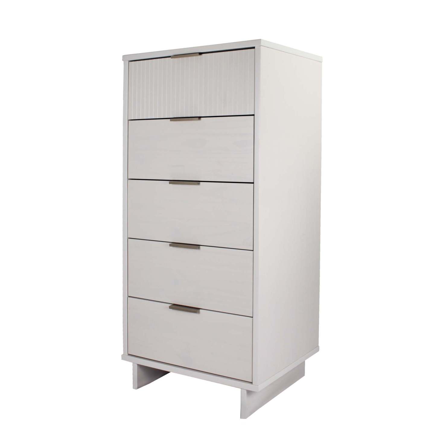 Manhattan Comfort Granville Tall 23.62 Modern Narrow Dresser with 5 Drawers - Blanc|Grande commode mince moderne Granville de Manhattan Comfort de 23,62 po avec 5 tiroirs - blanche