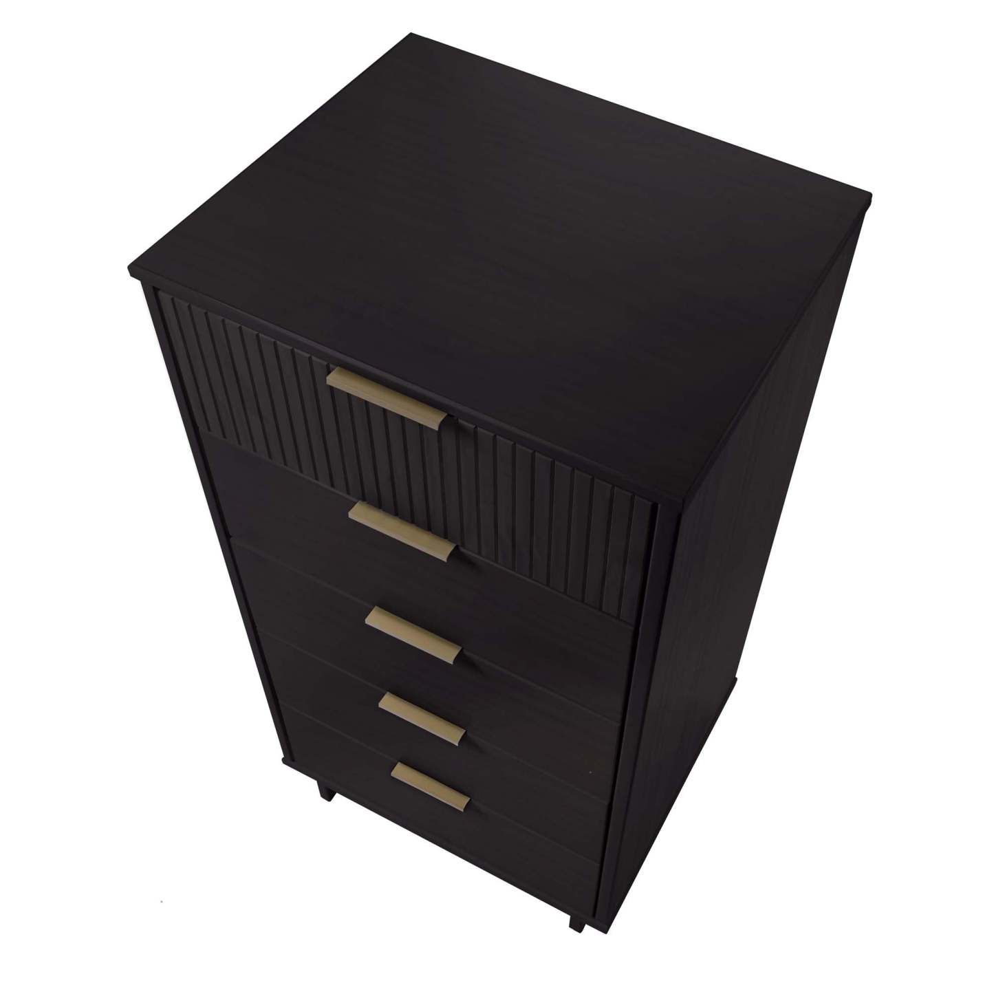 Manhattan Comfort Granville Tall 23.62 Modern Narrow Dresser with 5 Drawers - Black|Grande commode mince moderne Granville de Manhattan Comfort de 23,62 po avec 5 tiroirs - noire