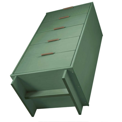 Manhattan Comfort Granville Tall 23.62 Modern Narrow Dresser with 5 Drawers - Sage Green|Grande commode mince moderne Granville de Manhattan Comfort de 23,62 po avec 5 tiroirs - vert sauge