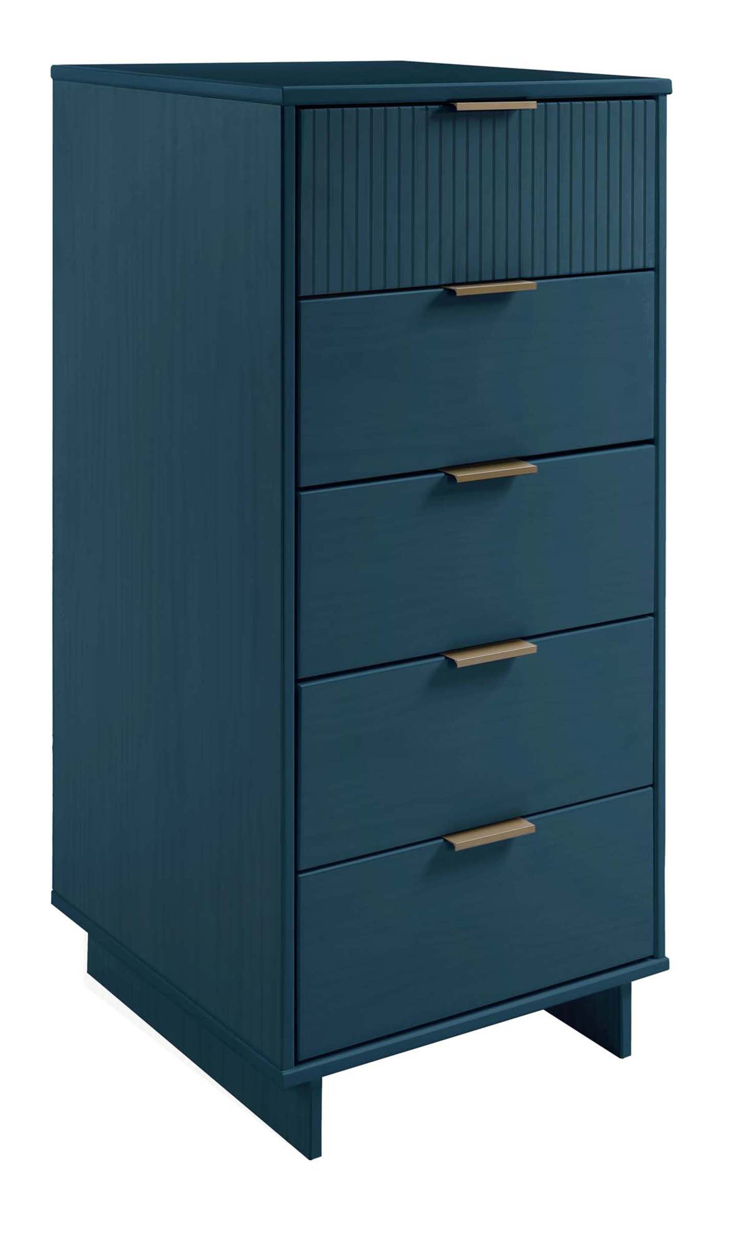 Manhattan Comfort Granville Tall 23.62 Modern Narrow Dresser with 5 Drawers - Midnight Blue|Grande commode mince moderne Granville de Manhattan Comfort de 23,62 po avec 5 tiroirs - bleu minuit
