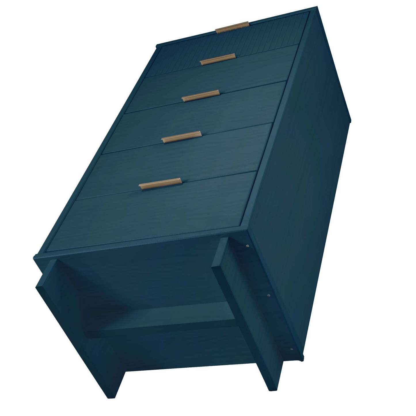 Manhattan Comfort Granville Tall 23.62 Modern Narrow Dresser with 5 Drawers - Midnight Blue|Grande commode mince moderne Granville de Manhattan Comfort de 23,62 po avec 5 tiroirs - bleu minuit