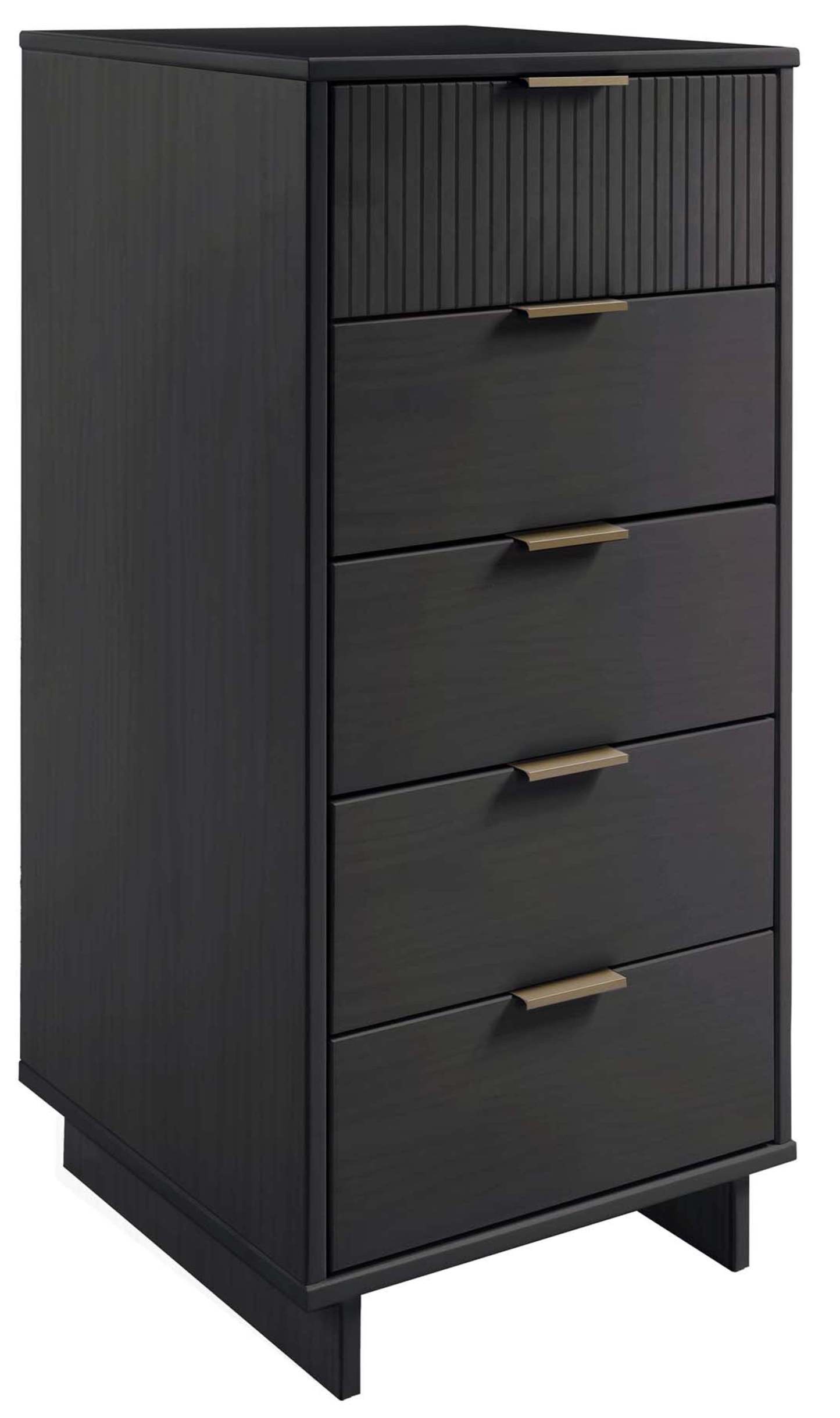 Manhattan Comfort Granville Tall 23.62 Modern Narrow Dresser with 5 Drawers - Dark Grey|Grande commode mince moderne Granville de Manhattan Comfort de 23,62 po avec 5 tiroirs - gris foncé