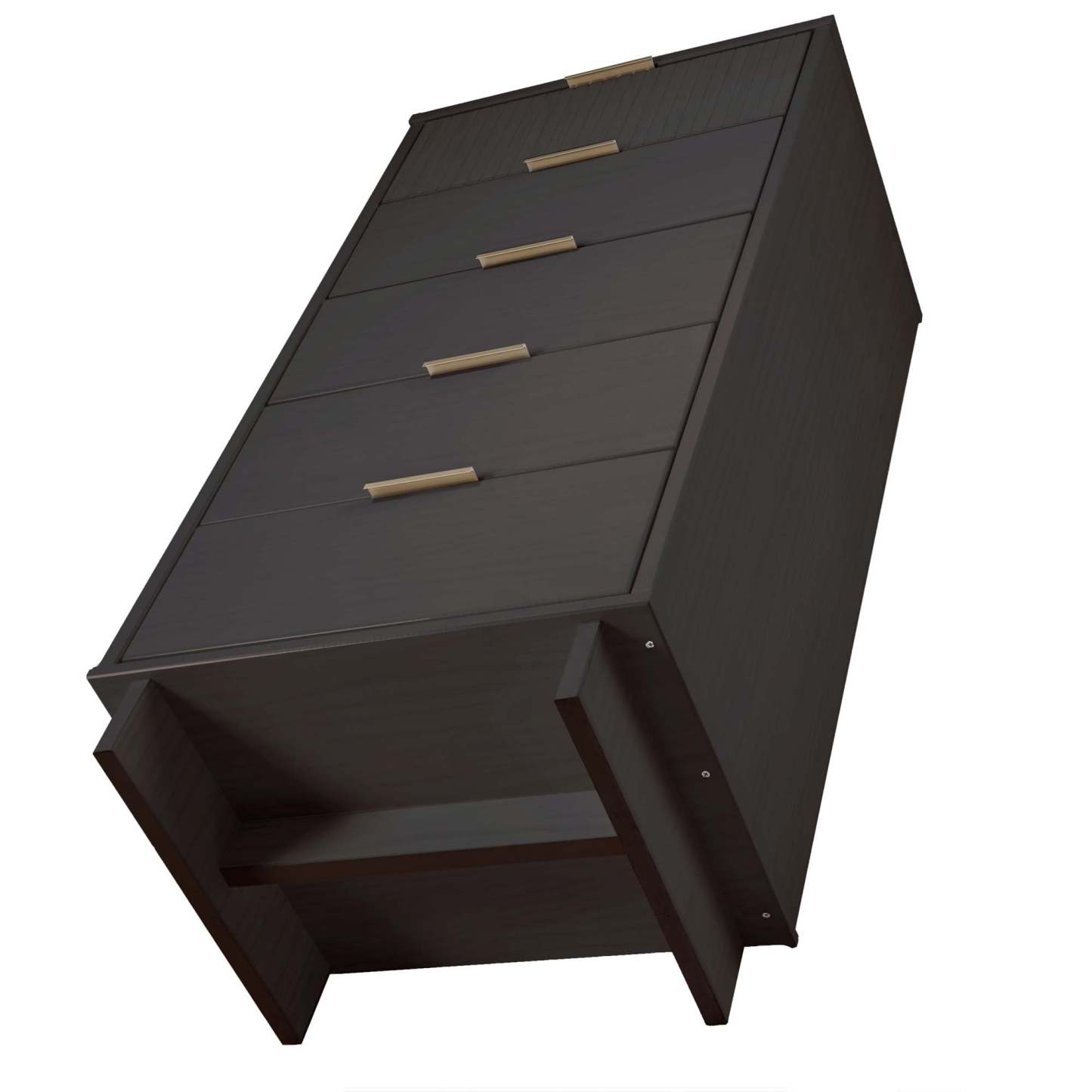 Manhattan Comfort Granville Tall 23.62 Modern Narrow Dresser with 5 Drawers - Dark Grey|Grande commode mince moderne Granville de Manhattan Comfort de 23,62 po avec 5 tiroirs - gris foncé