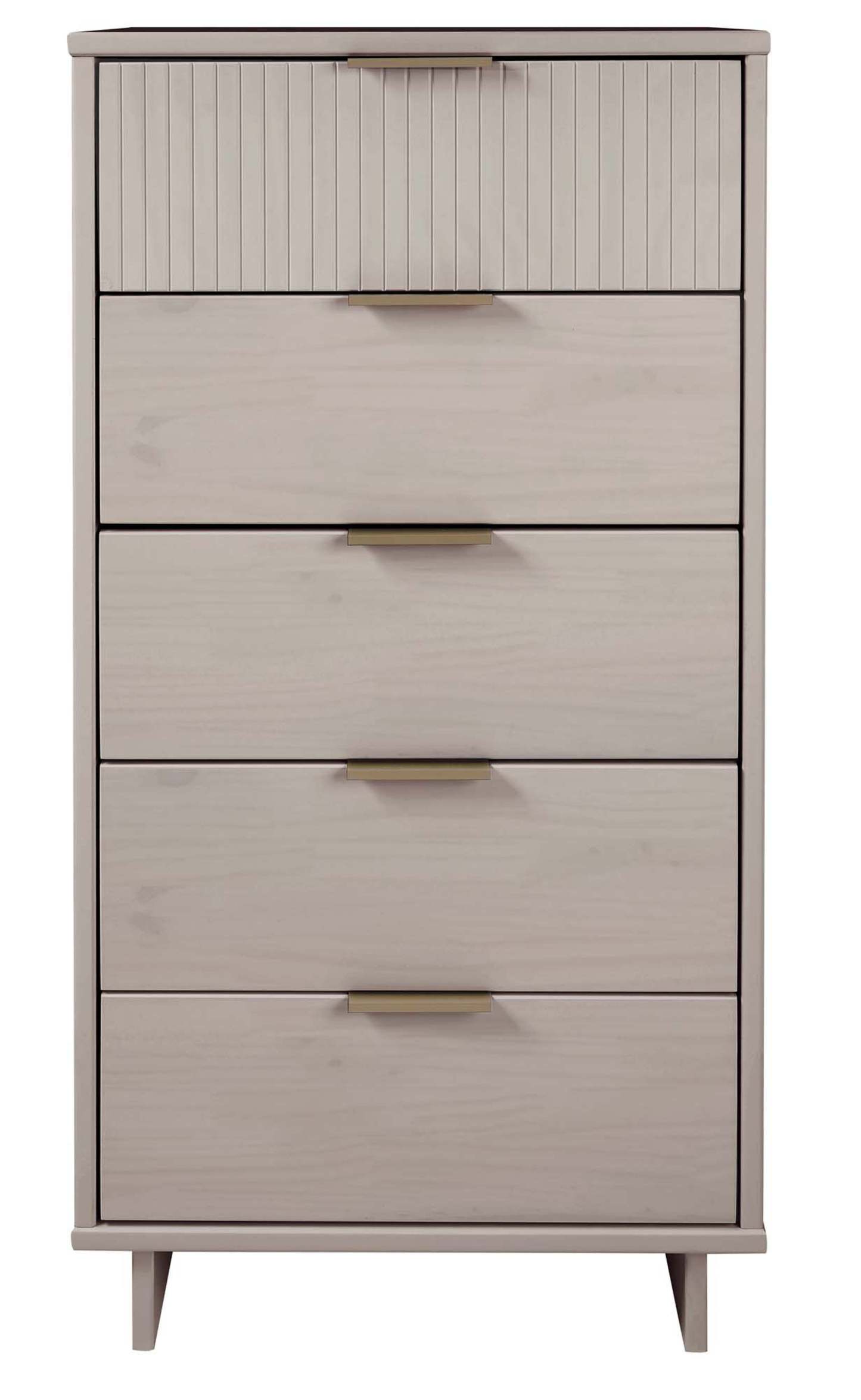 Manhattan Comfort Granville Tall 23.62 Modern Dresser with 5 Drawers - Light Grey|Grande commode moderne Granville de Manhattan Comfort de 23,62 po avec 5 tiroirs - gris clair
